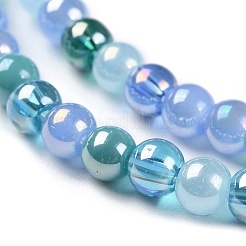 Brins de perles de verre électrolytiques transparents&nbsp;X-GLAA-P056-4mm-B03