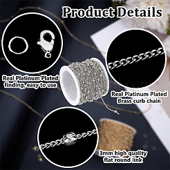 DIY-Kit zur Herstellung von Panzerkettenarmbändern und Halsketten aus Messing&nbsp;DIY-BBC0001-87P