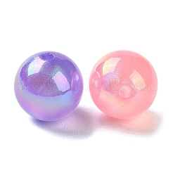 Perle acriliche con placcatura UV con polvere dorata&nbsp;X-PACR-E003-06