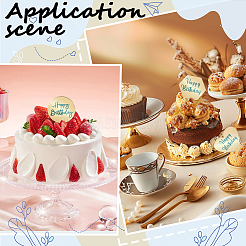 21 stücke 3 arten spiegel wirkung acryl geburtstag cupcake einsatz karte dekoration&nbsp;AJEW-SP0001-66B