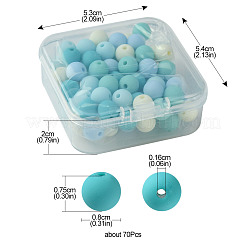 70 Stück gummierte Acrylperlen&nbsp;MACR-FS0001-71A