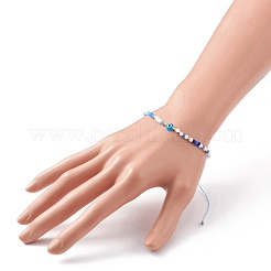 Bracelets réglables de perles tressées avec cordon en nylon&nbsp;BJEW-JB05791-02