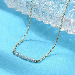 Bracelets à maillons en acier inoxydable 304 avec perles de labradorite naturelle&nbsp;BJEW-A036-15G