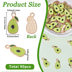 90pcs pendentifs en émail en alliage&nbsp;ENAM-SC0007-49