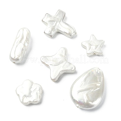30 Stück 6 Stile perlmuttfarbene Glasperlen&nbsp;HY-CJ0001-01