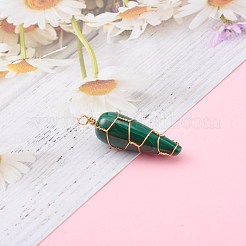 Ciondoli malachite naturali&nbsp;PALLOY-JF00642