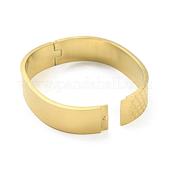 304 Edelstahl Pavé-Armreifen mit Zirkonia-Klappverschluss für Damen&nbsp;BJEW-D044-04G-01