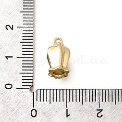 Pendentifs avec zircon cubiques à micro-pavés en laiton&nbsp;KK-Q035-15G-01