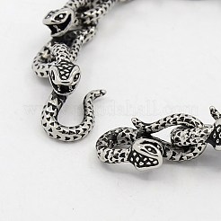 Gioielli retrò alla moda braccialetti serpente in acciaio inossidabile 304 per uomo&nbsp;BJEW-L045-26