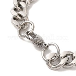 Bracciale rettangolare in acciaio inossidabile 304 per donna&nbsp;BJEW-B101-01P