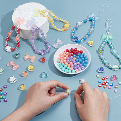 DIY-Sets zur Herstellung von Anhängerdekorationen aus Acrylperlen und Nylonfäden&nbsp;DIY-AR0004-23