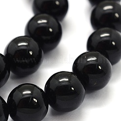 Natürliche schwarze Turmalin Perlen Stränge&nbsp;G-G763-01-6mm-A01