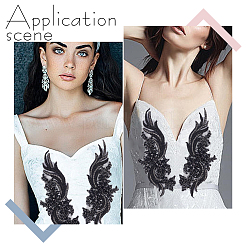 2 Stück Polyester-Bastel-Blumenperlen-Filz-Applikationen&nbsp;DIY-HY0003-18B