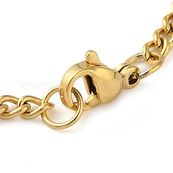 Collane con ciondolo a catena in acciaio inossidabile 304&nbsp;NJEW-H034-01G