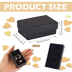 Aufbewahrungsboxen für Schmuckringe und Ohrringe aus Litschi-Strukturpapier&nbsp;CON-TAC0001-22A