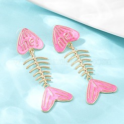 Esmalte de aleación colgante aretes&nbsp;EJEW-Z140-01G