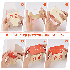 Coffrets cadeaux en papier pour petite maison&nbsp;CON-WH0088-55C