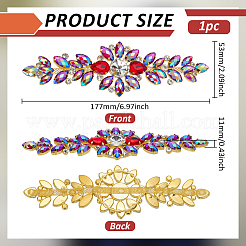 1 pièce d'accessoires décoratifs en alliage de strass en forme de fleur&nbsp;DIY-FG0008-03A