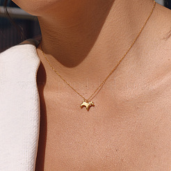 Colliers pendentif chien en acier inoxydable 304 avec chaîne câble pour femmes&nbsp;WG989BE-02