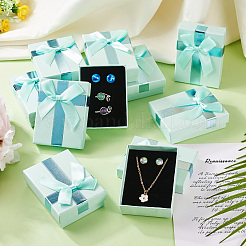 Rechteckige Schmuck-Geschenkboxen aus Papier mit Schleife&nbsp;LS-CON-TAC0010-89A