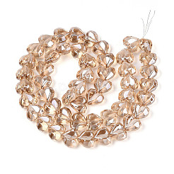 Chapelets de perles en verre transparent électrolytique&nbsp;EGLA-B012-AB13