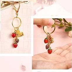 18pcs gemischte Emaille-Früchte-Charme-Anhänger Imitations-Obst-Charme bunter Legierungs-Emaille-Anhänger für Schmuck-Halskette-Armband-Ohrring-Bastelarbeiten&nbsp;JX186A