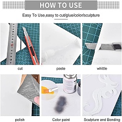 6 feuille 2 plaques de moulage en PVC expansé de style&nbsp;DIY-BC0006-68