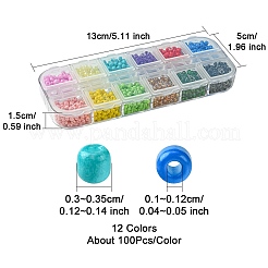 54 g Backfarbe in 12 Farben und transparente Glasperlen&nbsp;SEED-FS0001-19