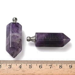 Pendentifs de bouteille de parfum améthyste naturelle&nbsp;G-H332-09P-03