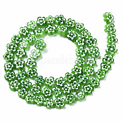Chapelets de perle de millefiori en verre manuelles&nbsp;LAMP-J035-6mm-26