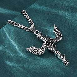 Colliers pendentif viking en alliage de zinc de style tibétain&nbsp;NJEW-Z062-01AS-04