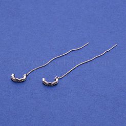 925 orecchini pendenti lunghi in argento sterling rodiato&nbsp;EJEW-TAC0017-01