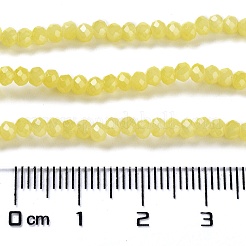 Perles de verre imitation jade cuites au four&nbsp;DGLA-A034-J2MM-A24