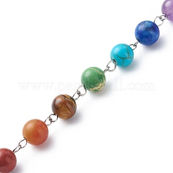 Chakra natürliche und synthetische gemischte Edelsteinherz-Wünschenpendel&nbsp;PALLOY-JF01883-03