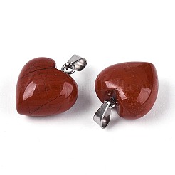 Pendentifs de jaspe rouge naturel&nbsp;G-T143-49G