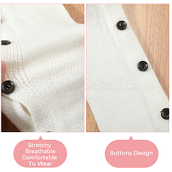 Calzini in maglia di fibra acrilica con bottone&nbsp;AJEW-WH20080-20A