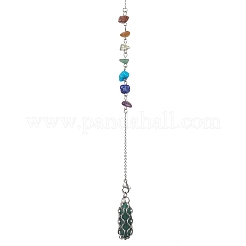 Pendules de radiesthésie pointus en pierres précieuses synthétiques et naturelles&nbsp;PALLOY-JF02455-01