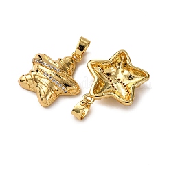 Pendentifs avec zircon cubiques à micro-pavés en laiton&nbsp;KK-A271-10G