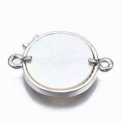 Connecteurs de liaison en zircone cubique transparente en laiton micro pavé&nbsp;ZIRC-S067-036P-NR
