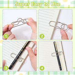 15 Stiftclip aus Karbonstahl für Notizbuch&nbsp;FIND-SZ0019-91RG