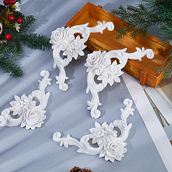 Decorazione angolare intagliata in pu rose&nbsp;AJEW-WH0709-419
