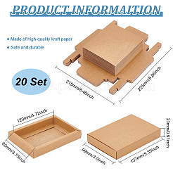 Geschenkboxen aus Kraftpapier zur Aufbewahrung von Schubladen&nbsp;LS-CON-WH0095-56B