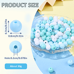 30g 3 couleurs perles acryliques opaques&nbsp;MACR-YW0003-44I