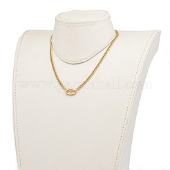 Colliers pendentifs ovales en acier inoxydable 304&nbsp;NJEW-JN03292
