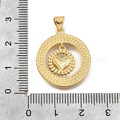 Pendentifs en laiton avec micro pavé de zircone cubique&nbsp;KK-D328-20G
