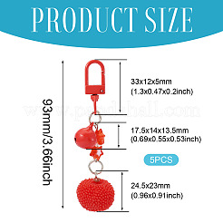 5 pz di decorazioni pendenti a forma di frutta e stella in resina opaca&nbsp;AJEW-TADJ0001-01A