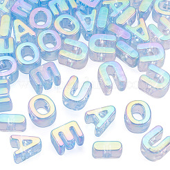 50 Stück 5 Stile UV-Beschichtung Regenbogen schillernde Acrylperlen&nbsp;OACR-TA0004-93B