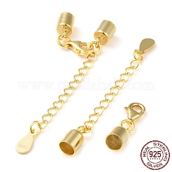 925 rallonge de chaîne gourmette en argent sterling&nbsp;STER-G039-02B-G