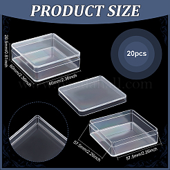 Quadratische Aufbewahrungsboxen aus Acryl&nbsp;CON-WH0125-10A