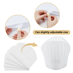 48 cappello da cuoco monouso in tessuto non tessuto&nbsp;AJEW-GO0005-19